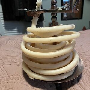 Vintage ,Candle by The Hour, Beeswax Coil Candle